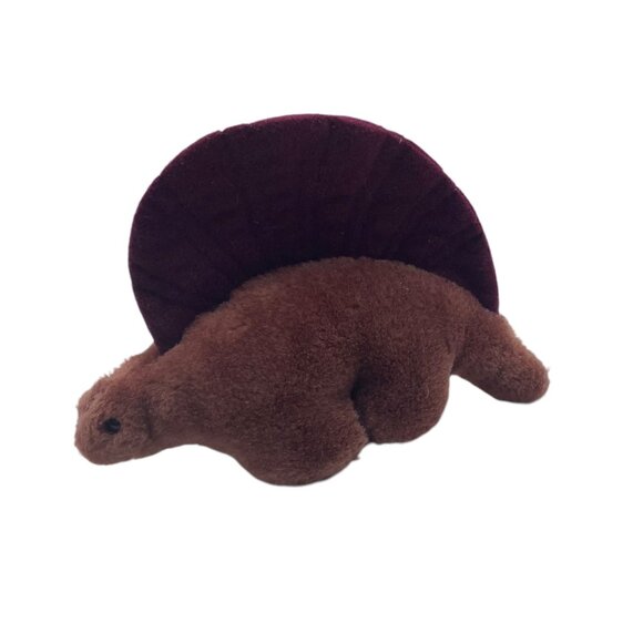 Vtg Dakin 1984 Dimetrodon Dinosaur Plush Toy 7"x5" Stuffed Animal Purple - Picture 7 of 7